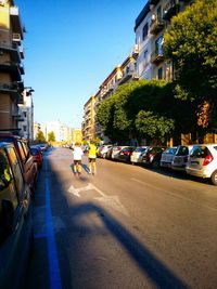 City street with buildings in background