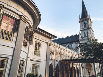 Low angle view of historic building
