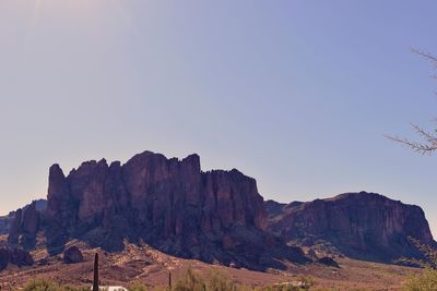 View of rock formations