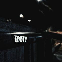 Close-up of illuminated lamp