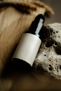 High angle view of make-up brush