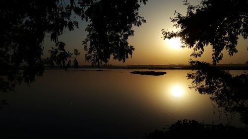 Sunset over calm sea