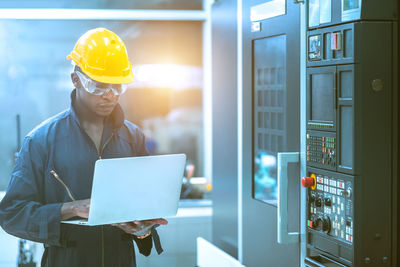 Man working on laptop