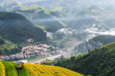 High angle view of landscape