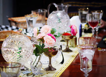 Close-up of food on table