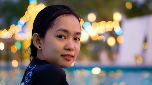 Close-up of young woman