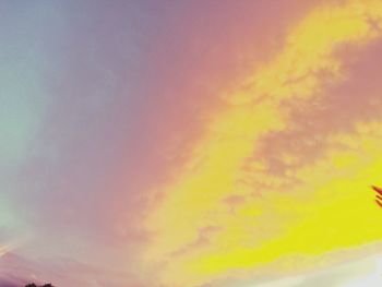 Low angle view of sky at sunset