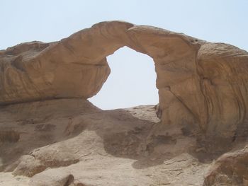 Low angle view of rock formation