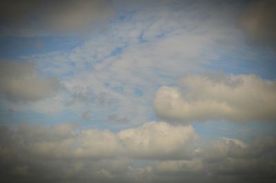 Low angle view of cloudy sky