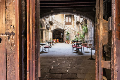 Entrance of historic building