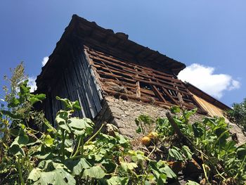 Low angle view of built structure against sky