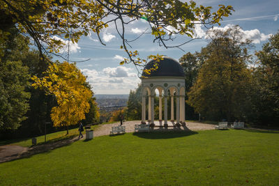 Trees in park during autumn