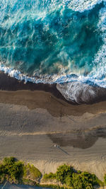 High angle view of beach azores