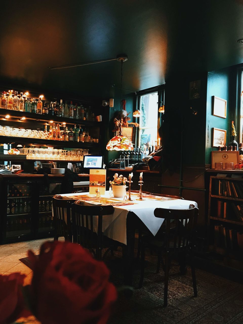 CHAIRS AND TABLES AT CAFE