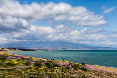 Scenic view of sea against sky