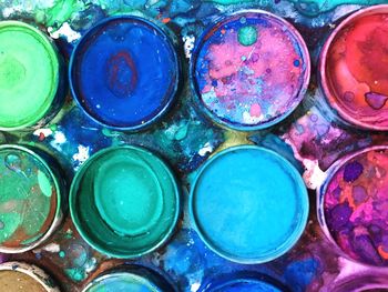 Close-up of multi colored leaves