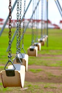 Empty swings in the park