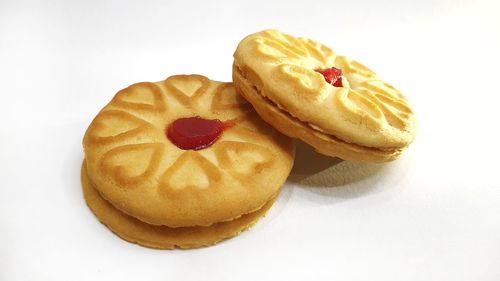 High angle view of dessert in plate