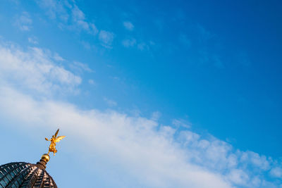 Low angle view of academy of fine arts dresden dome against sky