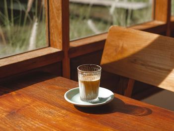 Close-up of drink on table