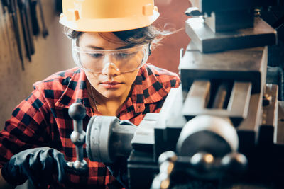 Portrait of woman working