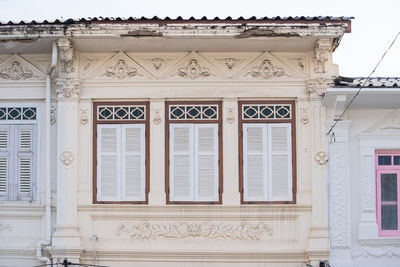 Low angle view of historical building