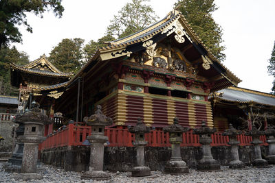 Low angle view of traditional building against sky