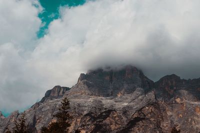 Scenic view of rocky mountains against sky