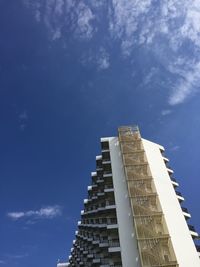 Low angle view of modern building against sky