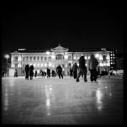 People at night