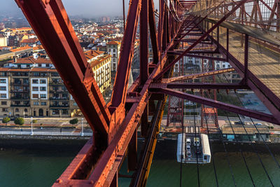 The gondola of vizcaya bridge, portugalete, basque country, spain