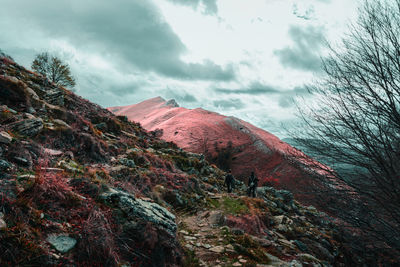 Low angle view of mountain against sky