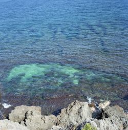 Rocks in sea