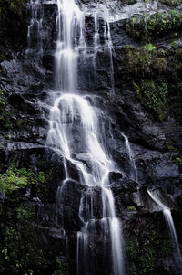 Scenic view of waterfall