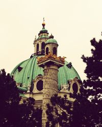 Low angle view of church against sky