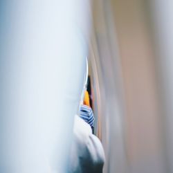 Passenger traveling in airplane