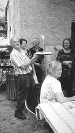 People standing outdoors