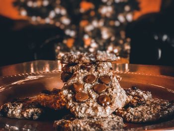 Close-up of food on table