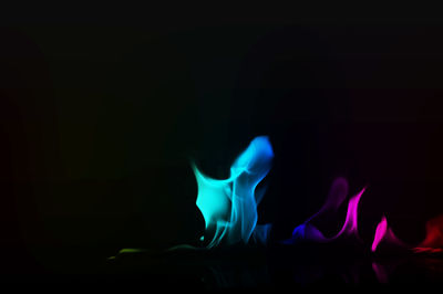 Close-up of fire against black background