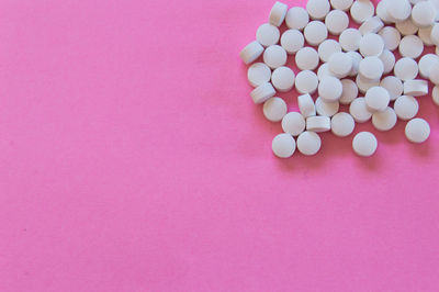 High angle view of pink petals