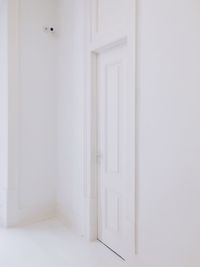 White closed door in room