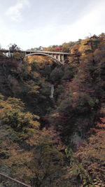 Bridge over river against sky