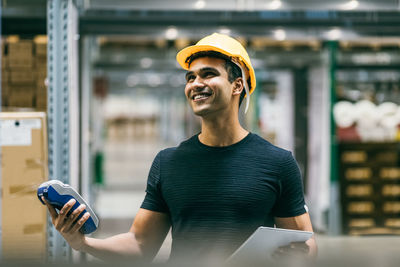 Portrait of man working