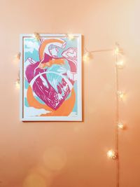 Close-up of illuminated lamp