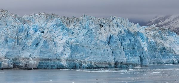 Scenic view of sea against sky glaciers 