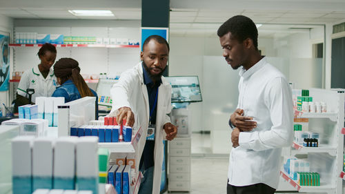 Portrait of doctor working in office