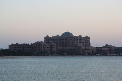 Reflection of buildings in water