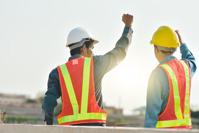 Men working at construction site