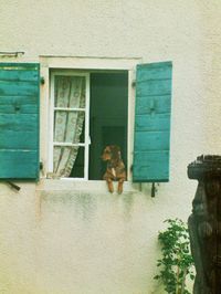 Open window of building