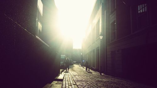 Narrow street in city